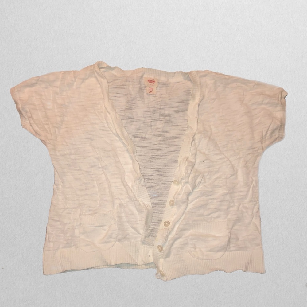 MOSSIMO SUPPLY CO short sleeve button front sweater